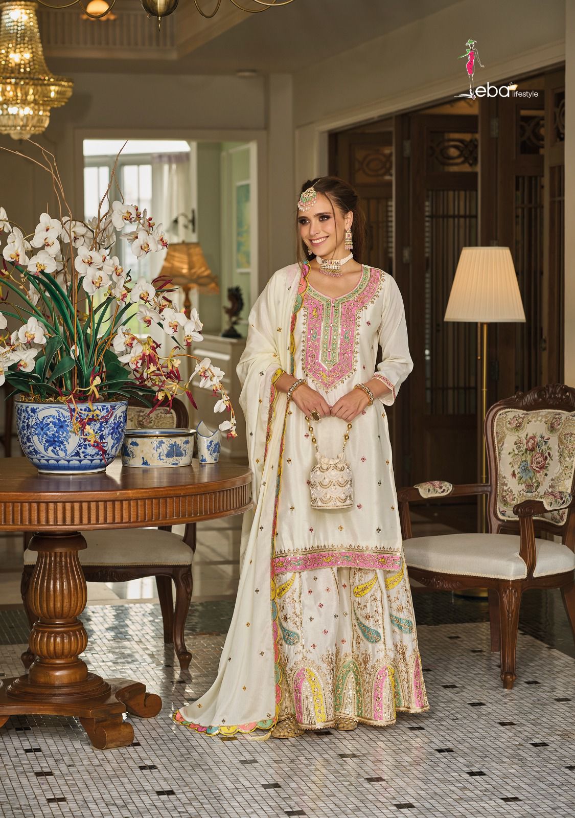 Safroon Vol 3 By Eba Heavy Wedding Wear Readymade Suits 
